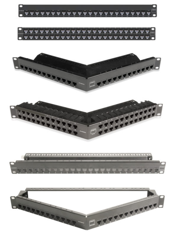 Патч-панели 19" цельные экранированные и неэкранированные категории 5, 6, 6A серии Z-MAX Siemon