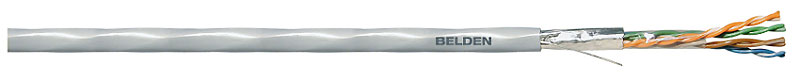 Belden 1633ENH.00305 (305 м) Кабель витая пара, экранированная F/UTP, категория 5e, 4 пары (24 AWG), одножильный (solid), экран - фольга, LSZH IEC 60332-1, -30°С - + 60°С, серый