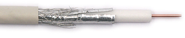 Belden H126A00.00500 Кабель коаксиальный RG-6, 75 Ом, 18 AWG (1,02 мм, медь, одножильный), двухслойный экран (100% фольга+ 35% медная оплетка), -40°C - +70°C, общий диаметр 6.9 мм, PVC